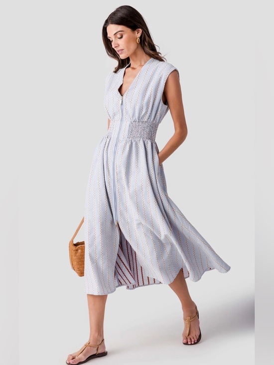 THML Rosette Cinched Waist Midi Dress - Picture 3 of 7